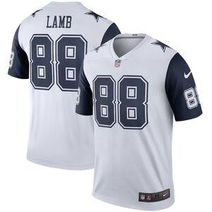 Nike White and Dark Blue Cowboys Jersey